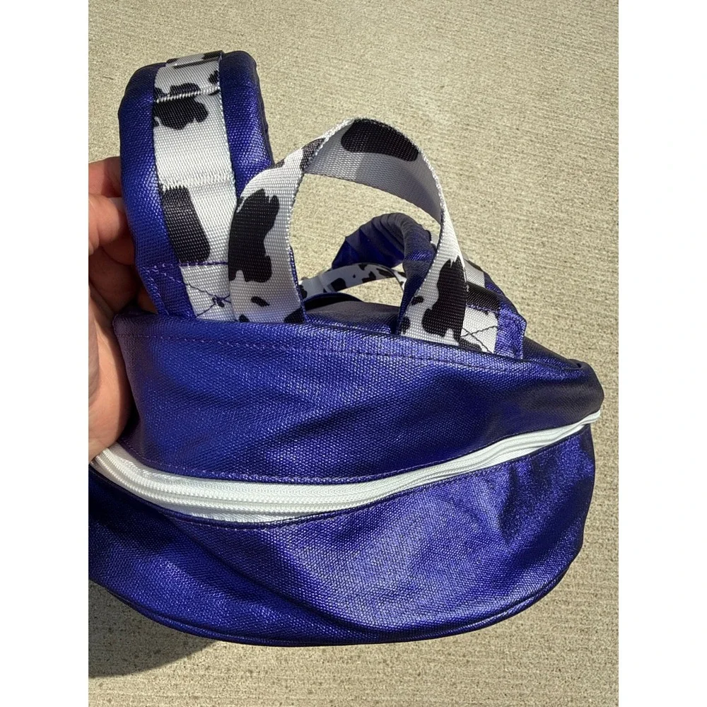State Bags Kane Kids Travel Backpack Metallic Cowgirl Blue White Rainbow NWT